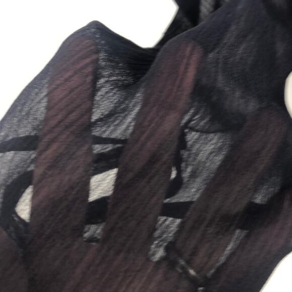 Anthropologie Tiny Embroidered Split Neck Blue - Picture 9 of 11